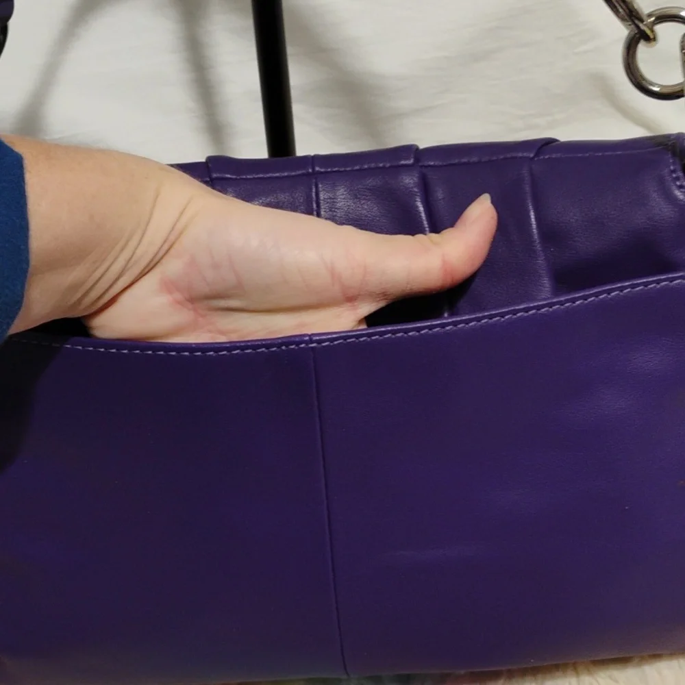 Authentic Coach Y2K Purple Soho Pleated Shoulder Bag - Picture 8 of 15